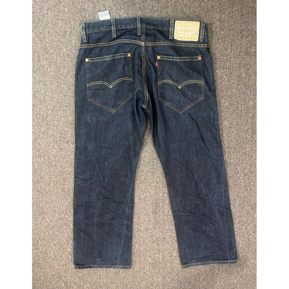 Levi's 514 Straight Fit Jeans Mens 38x30 Dark Wash Blue Denim 100% Cotton - Picture 2 of 4